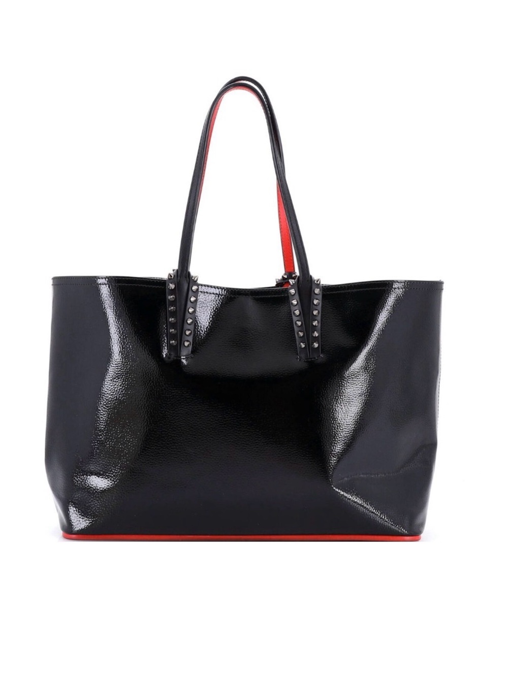 Christian Louboutin Black Patent Tote with Red Interior Trim - Picture 4 of 11